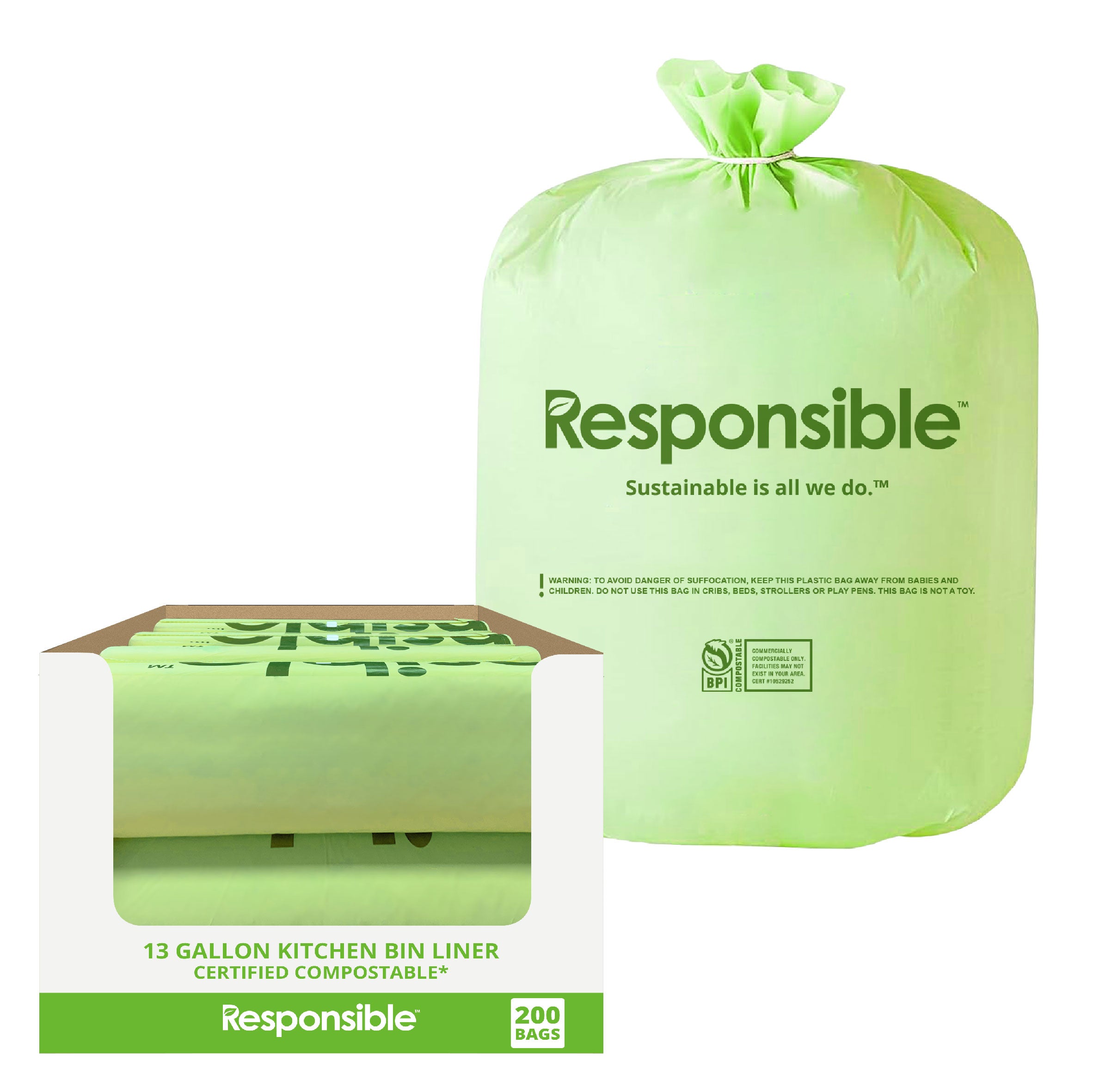 13 Gallon Compostable Bin Liners