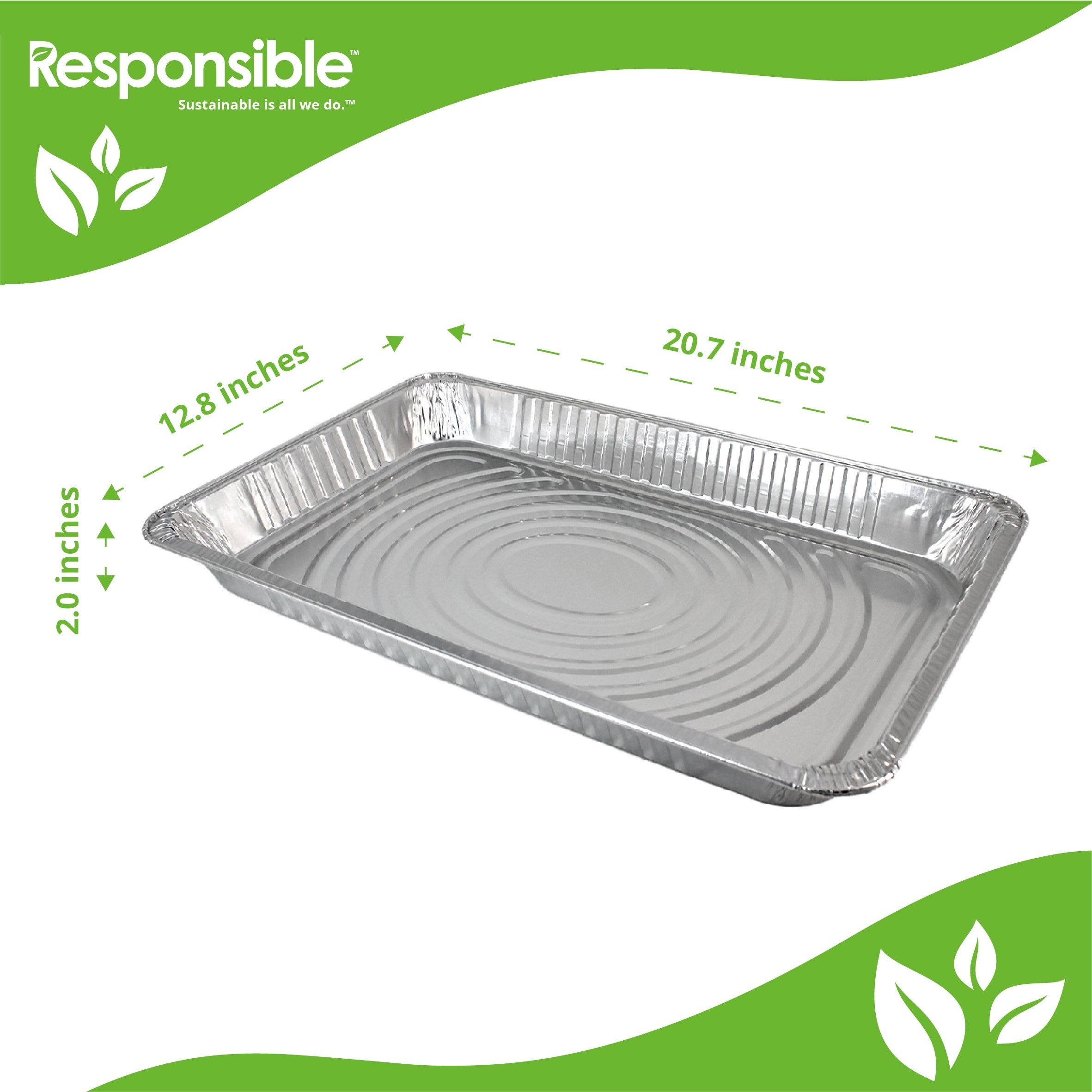 Full-Size Medium Aluminum Steam Table Pans