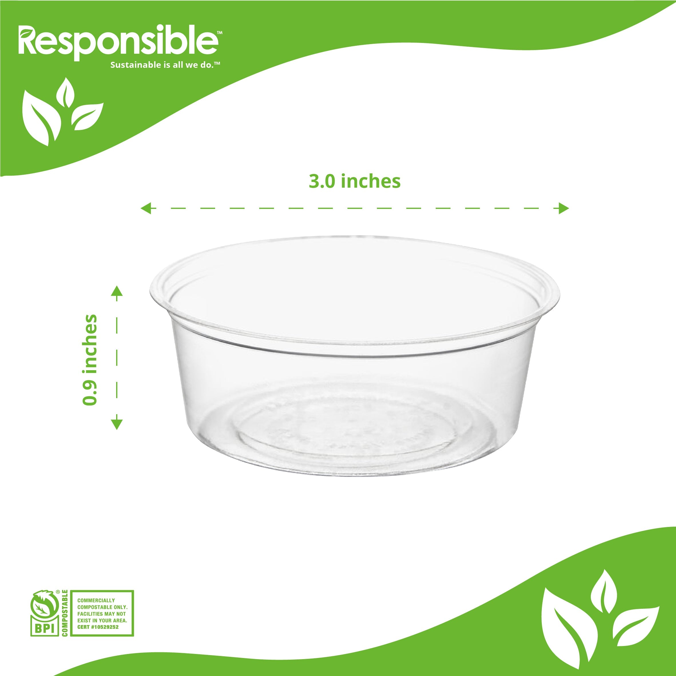 Compostable 2 oz Clear Portion Cups
