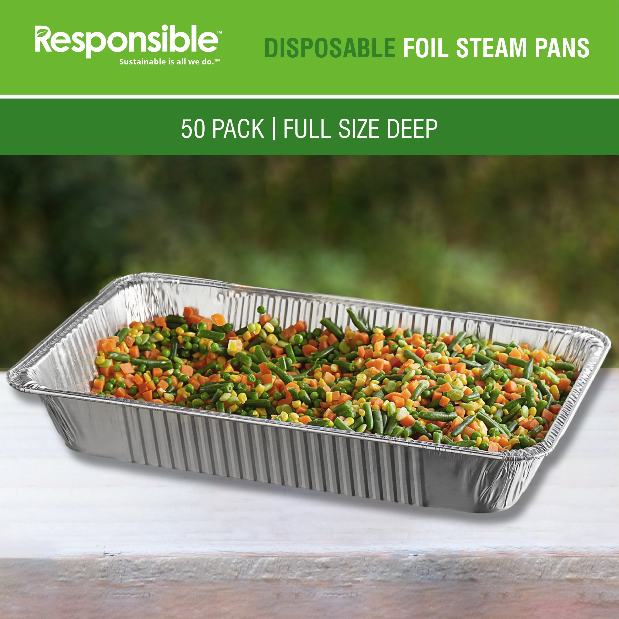 Full-Size Deep Aluminum Steam Table Pans