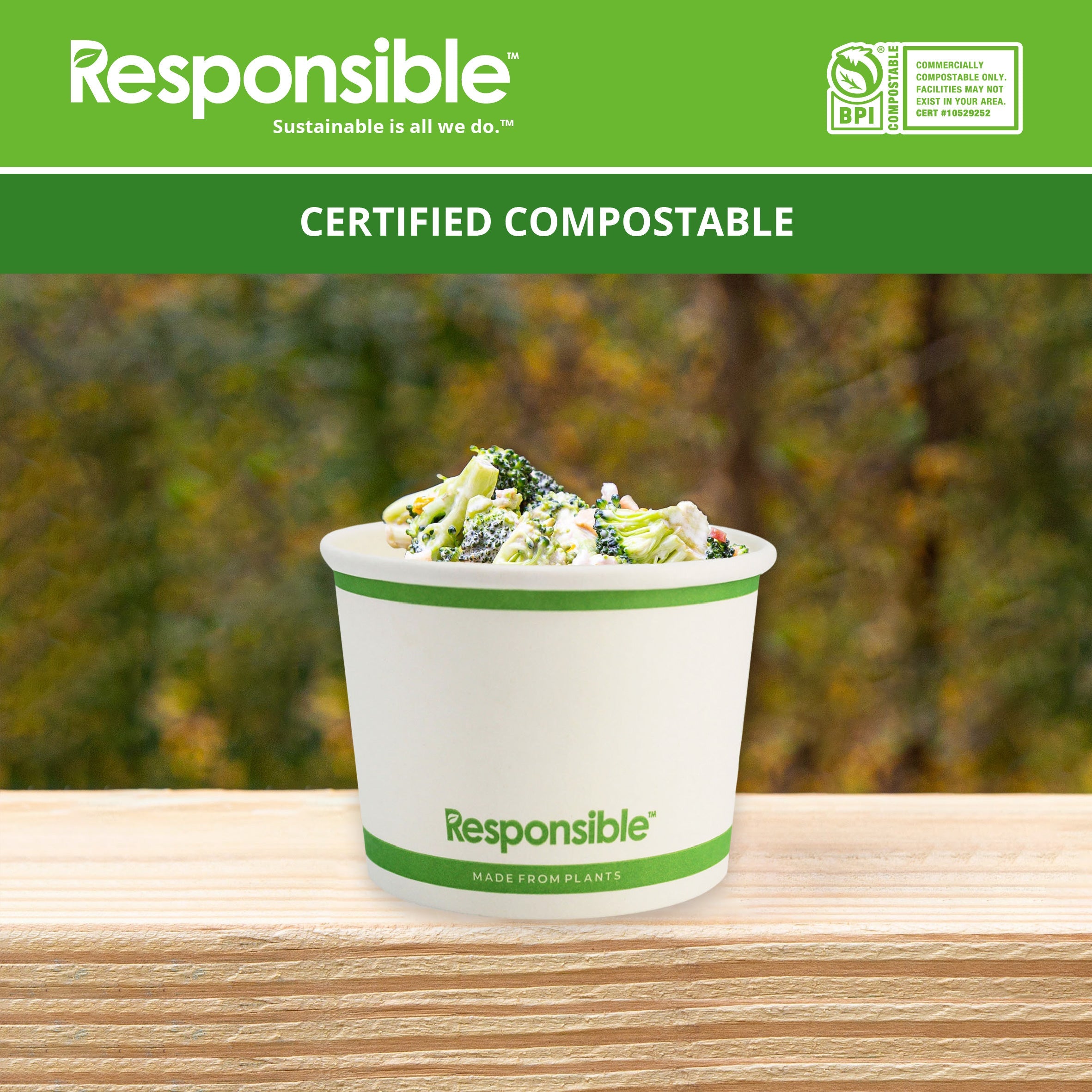 Compostable 16 oz Paper Food Container Bowls