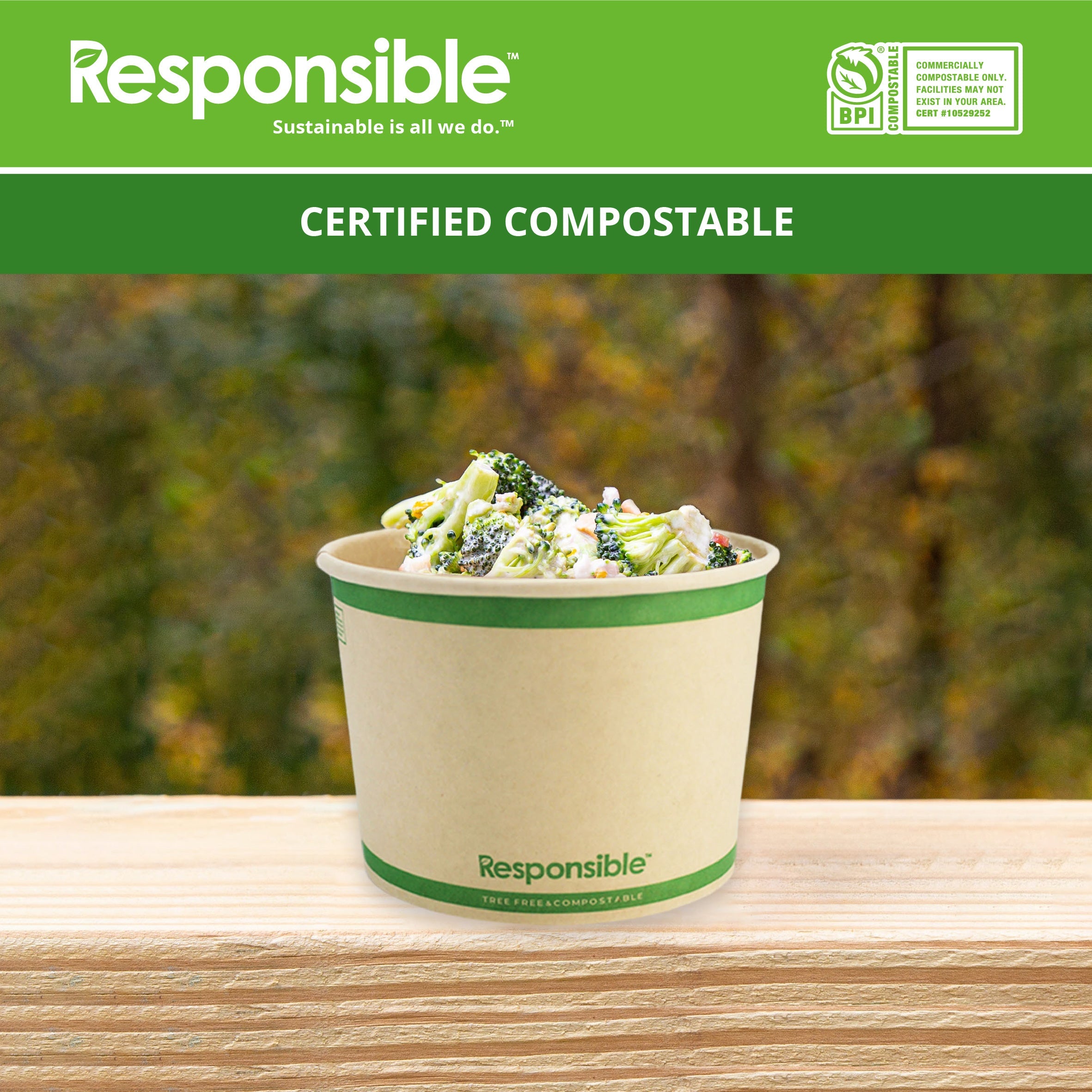 Compostable 16 oz Paper Food Container Bowls