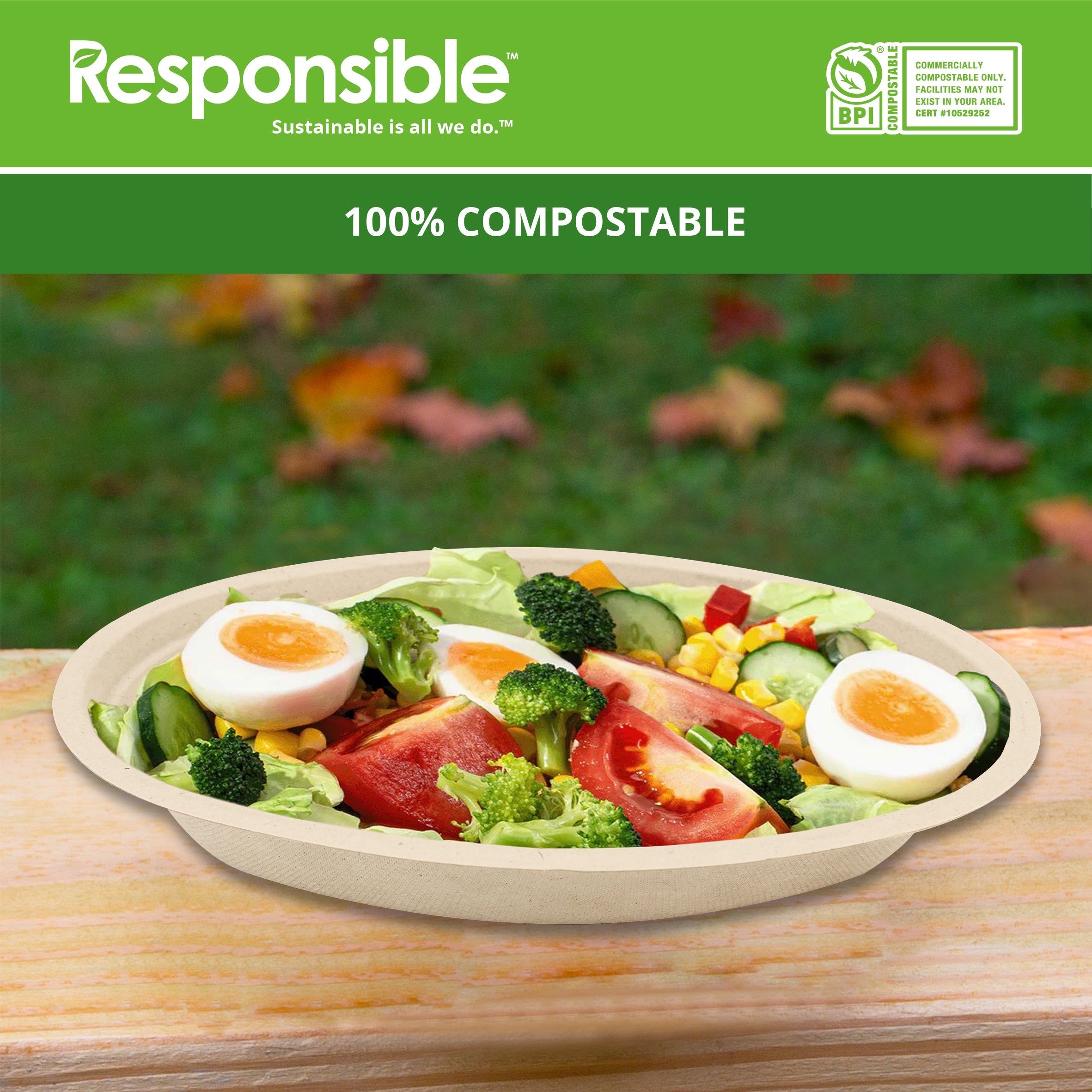 Compostable 28 oz Burrito Bowl (Brown)