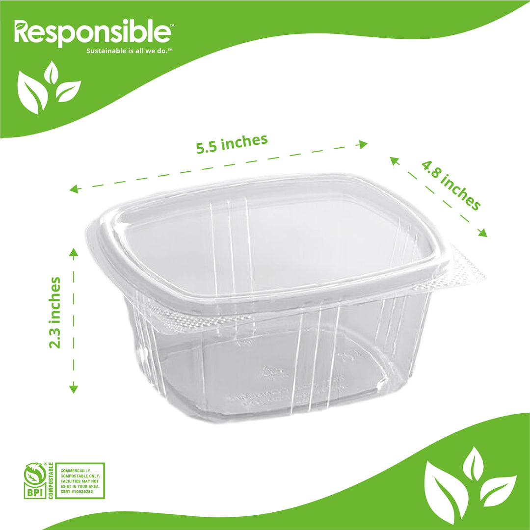 Rectangular Deli Containers Clear Rectangle Deli Containers – Responsible Products