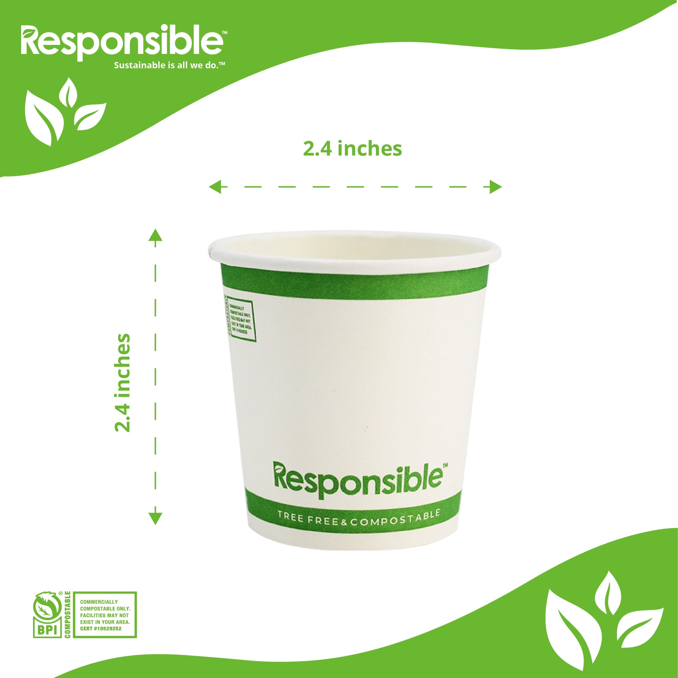 Compostable 4 oz Paper Hot Cups – Responsible Products