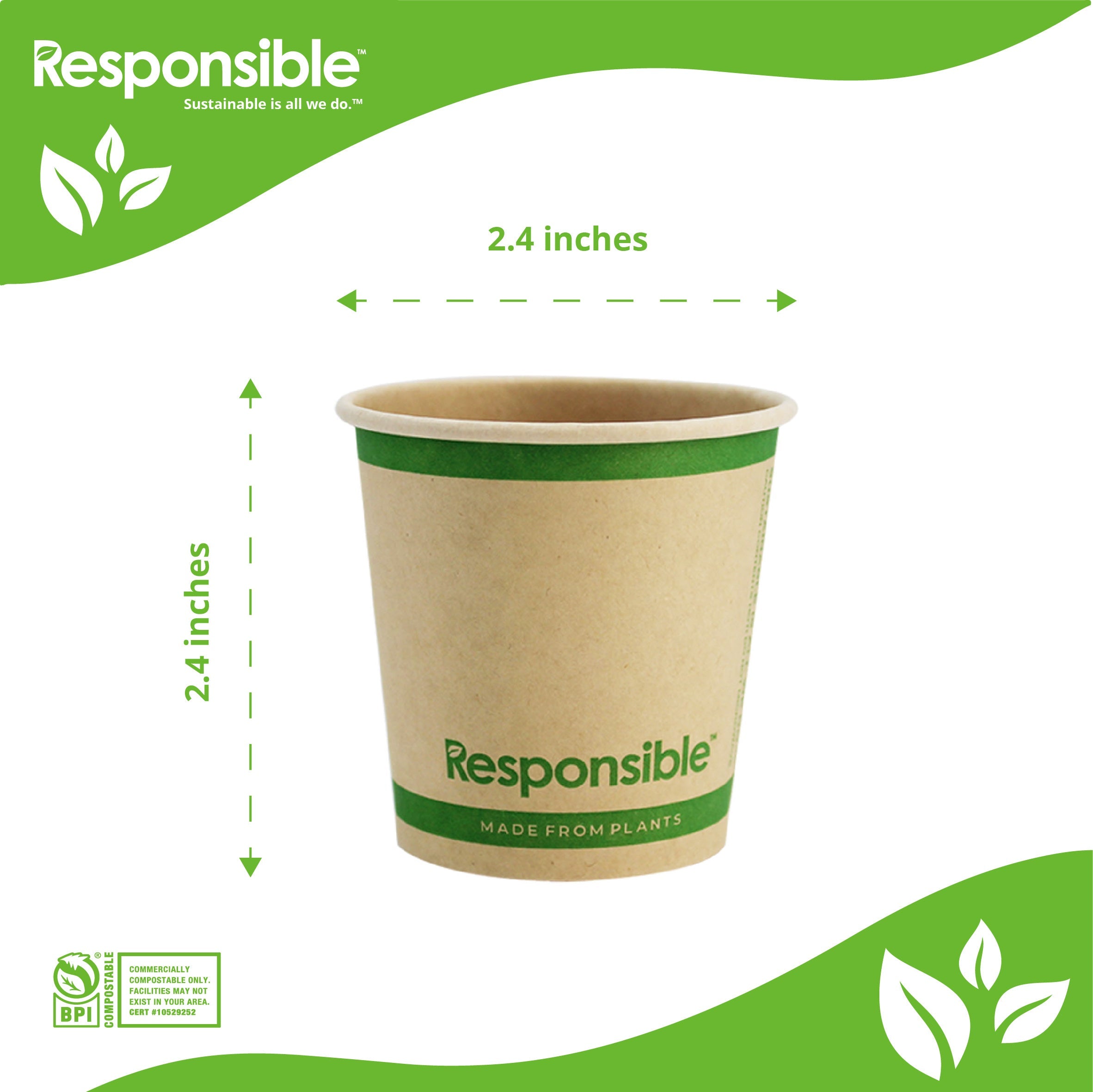 Compostable 4 oz Paper Hot Cups – Responsible Products