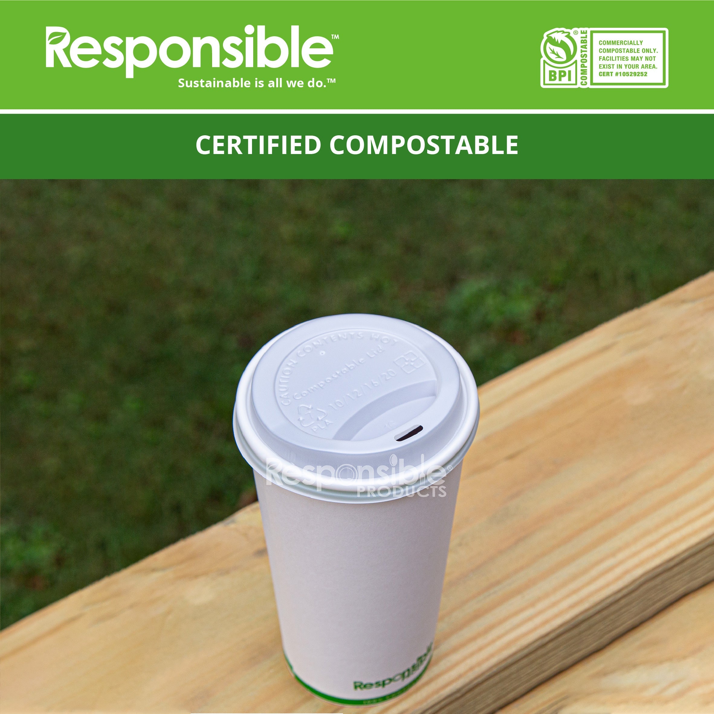 Compostable Lids for 4 oz Paper Cups