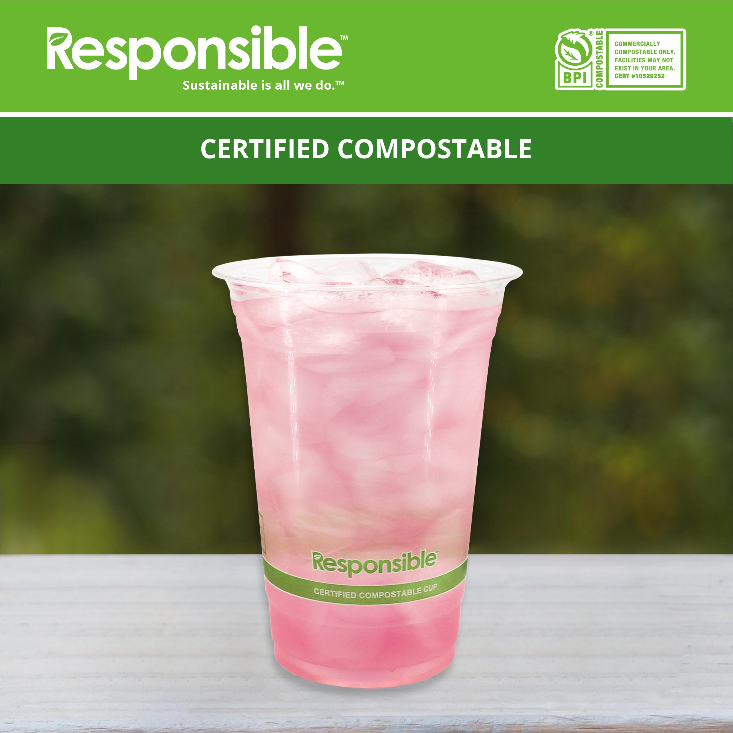Compostable 20 oz Clear Cold Cups