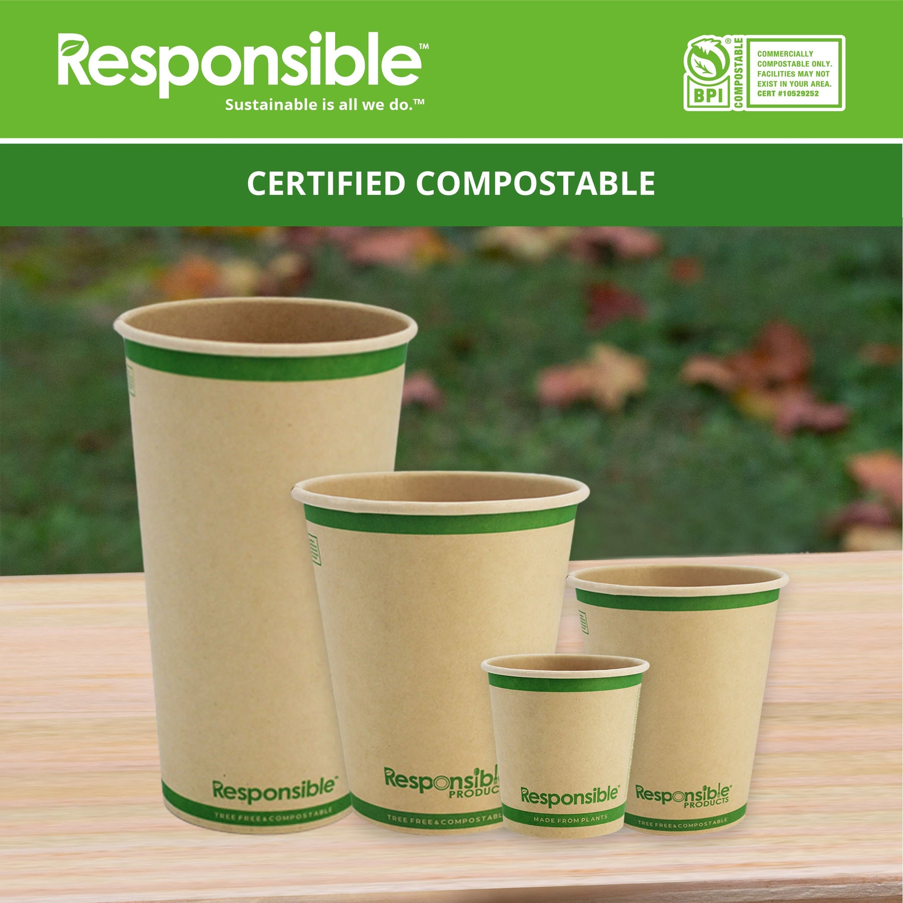 Compostable 4 oz Paper Hot Cups – Responsible Products