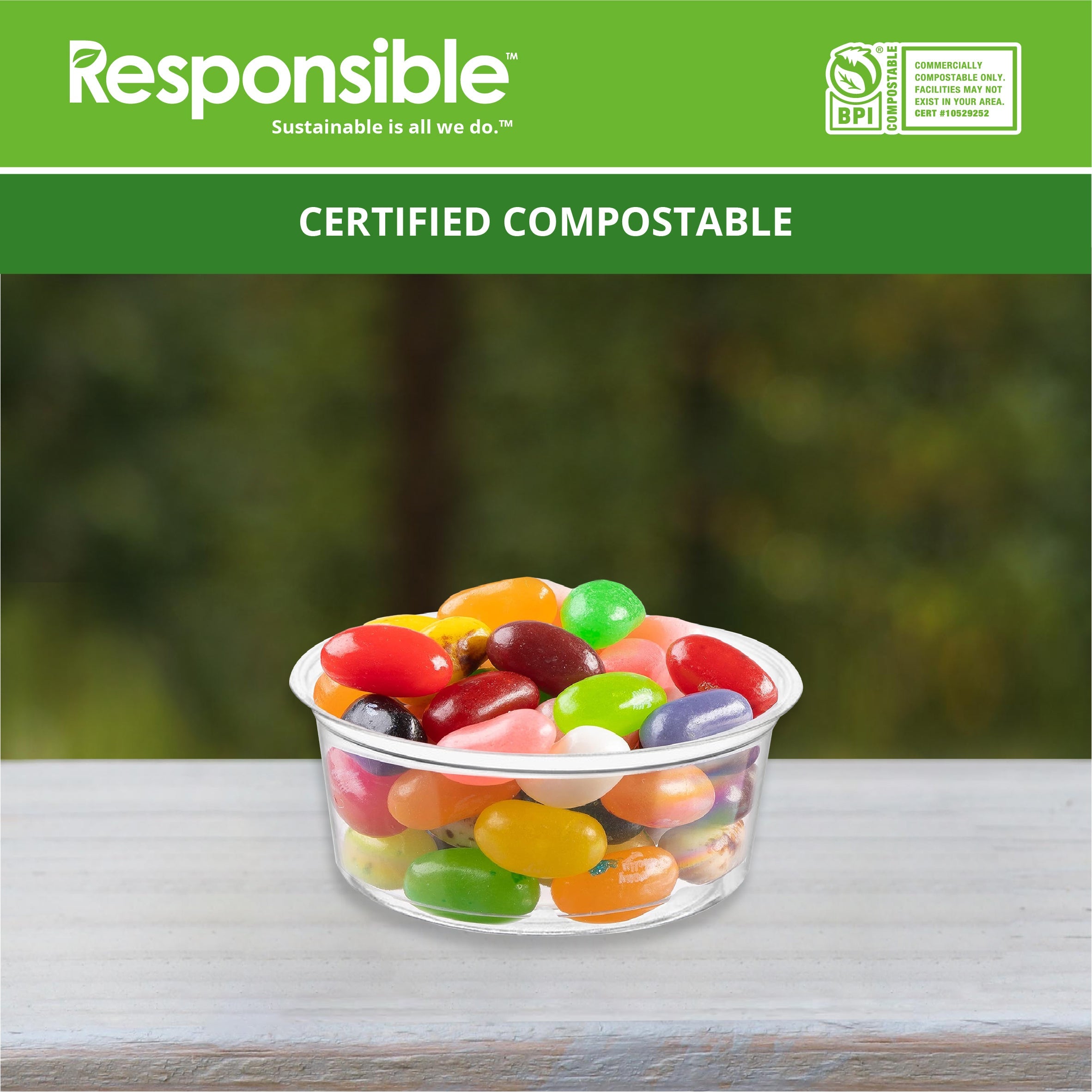 Compostable 2 oz Clear Portion Cups