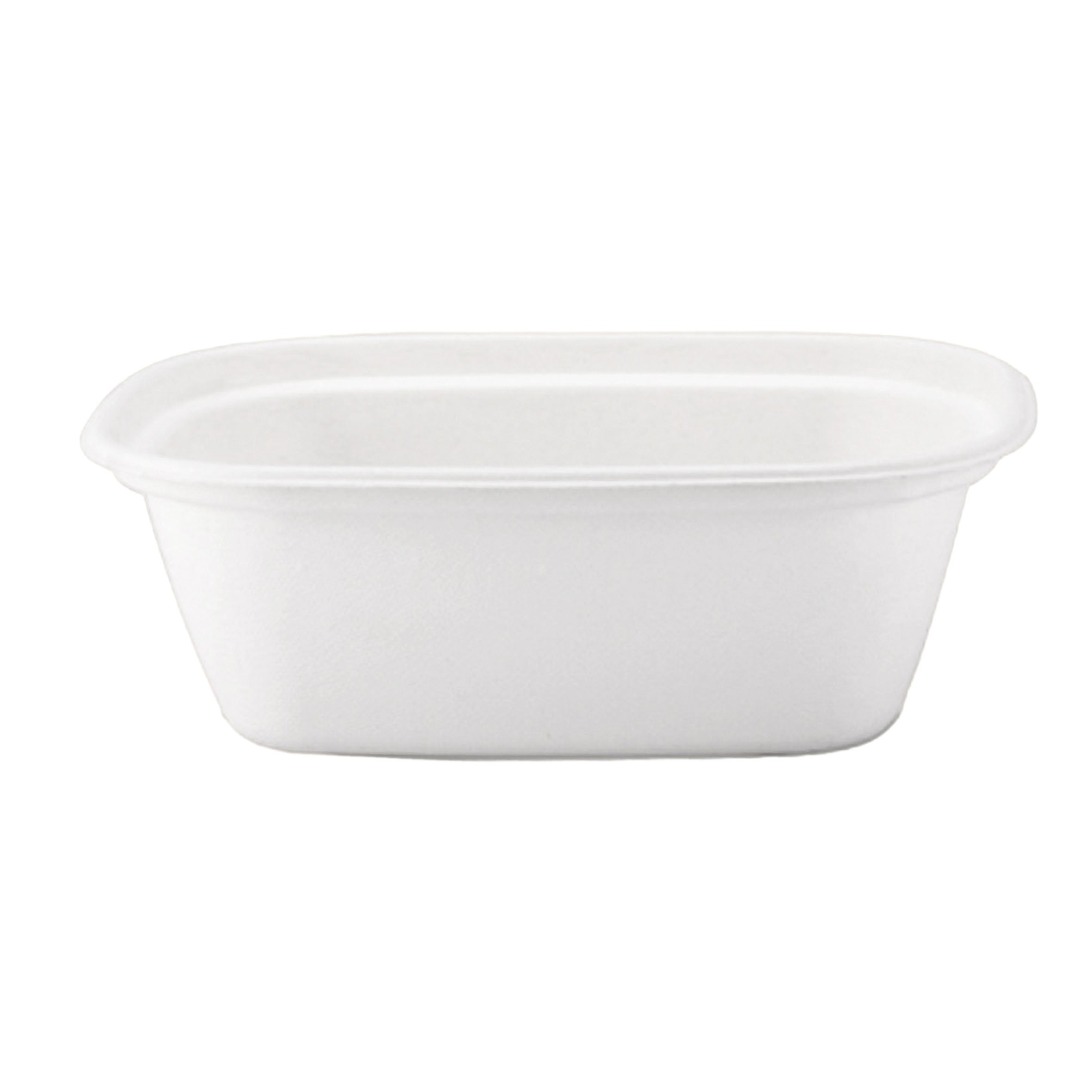 Long Rectangular Container Bowl Compostable 48 oz Rectangle Bowls White – Responsible Products