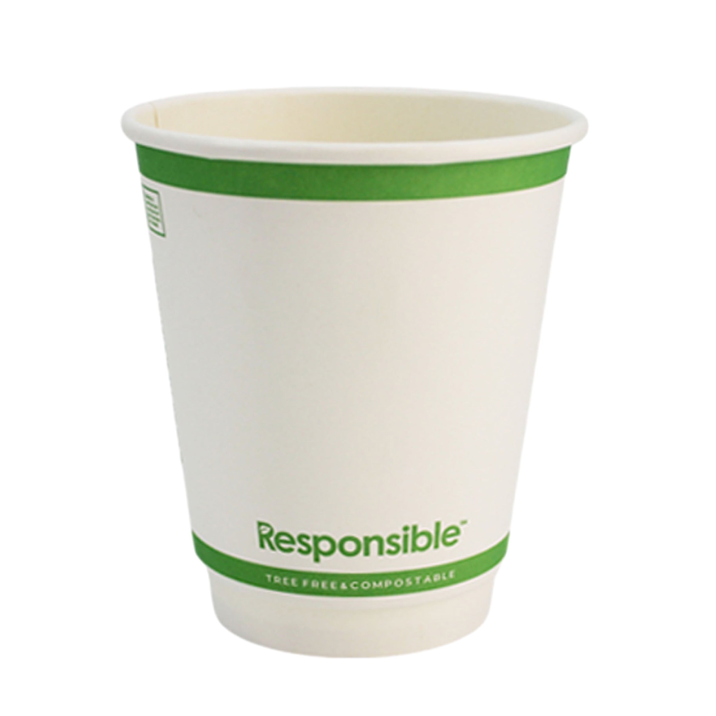 Compostable 10 oz Smooth Insulated Paper Hot Cups