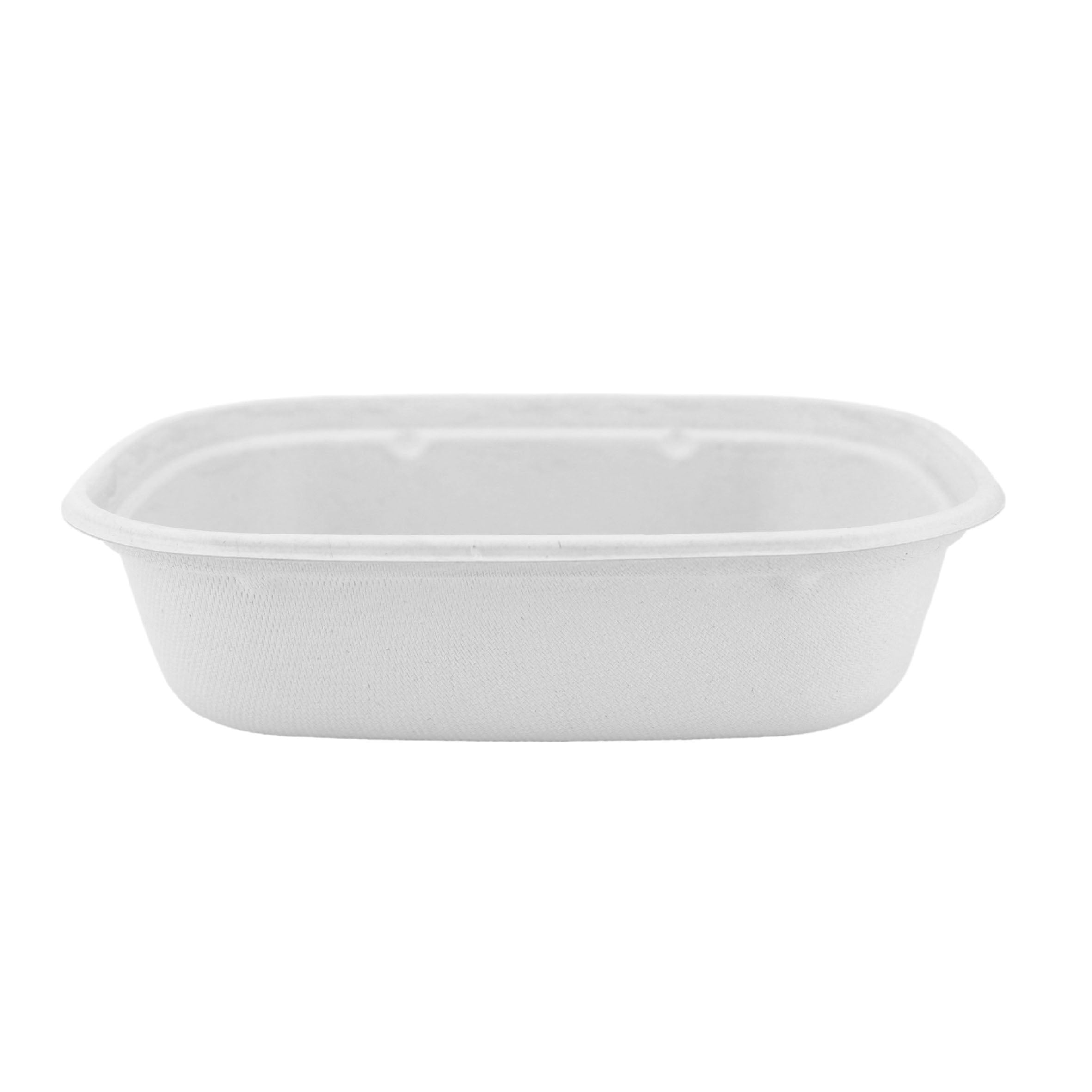 Compostable 32 oz Rectangle Bowls White