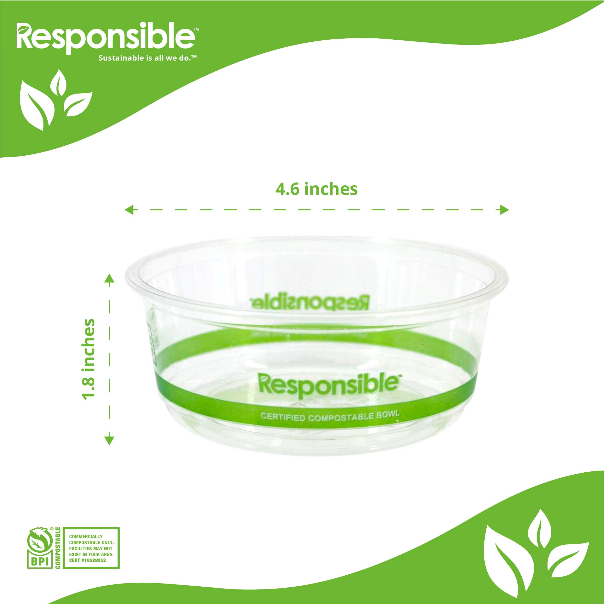 Compostable 8 oz Clear Round Deli Container