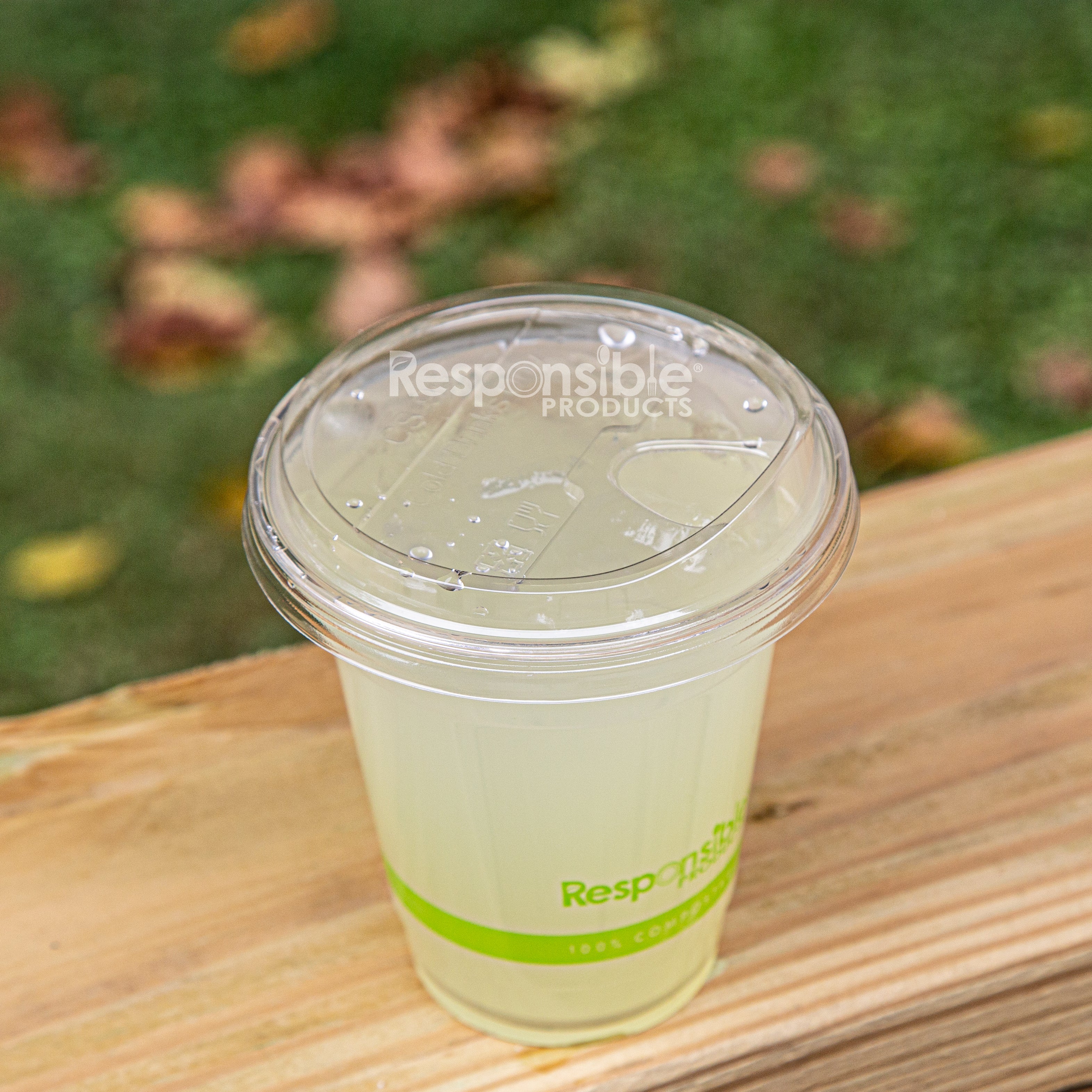 Compostable Sip Lids for 9-24 oz Clear Cold Cups